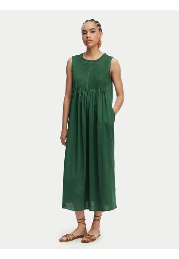 Weekend Max Mara Sukienka codzienna Ricordo 2615621022 Zielony Regular Fit. Okazja: na co dzień. Kolor: zielony. Materiał: bawełna. Typ sukienki: proste. Styl: casual