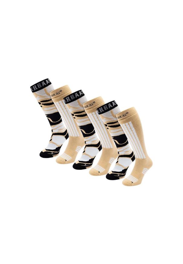 POEDERBAAS - Skarpety narciarskie - Damskie - 6 par - Warm Sand. Kolor: beżowy. Materiał: wełna. Sport: narciarstwo