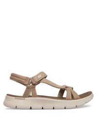 skechers - Skechers Sandały GO WALK FLEX SANDAL 141451/TPE Beżowy. Kolor: beżowy. Materiał: materiał #1