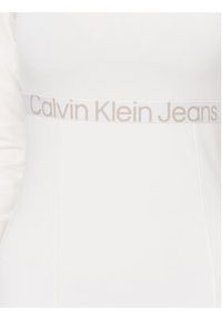 Calvin Klein Jeans Sukienka codzienna Milano J20J221989 Écru Slim Fit. Okazja: na co dzień. Materiał: syntetyk. Typ sukienki: proste. Styl: casual