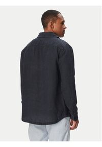 BOSS Koszula Locky 50558928 Granatowy Regular Fit. Kolor: niebieski. Materiał: len #4