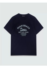 Big-Star - Koszulka męska z kontrastowym nadrukiem granatowa Fors 403. Kolor: niebieski. Materiał: materiał, skóra, dzianina. Wzór: nadruk. Styl: klasyczny, wakacyjny #6