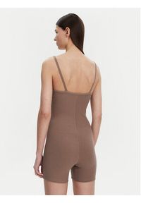 Adidas - adidas Kombinezon Essentials JD1463 Beżowy Slim Fit. Kolor: beżowy. Materiał: bawełna #5