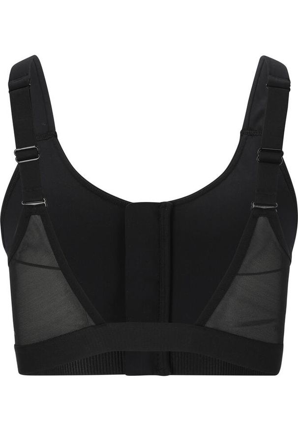 ENDURANCE - Kobiec zamek błyskawiczny biustonosz sportowy Endurance Crystale. Kolor: czarny. Sport: fitness