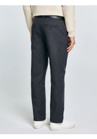 Big-Star - Spodnie męskie chinosy szare Debren 902. Kolor: szary. Materiał: tkanina. Wzór: haft. Styl: elegancki #4