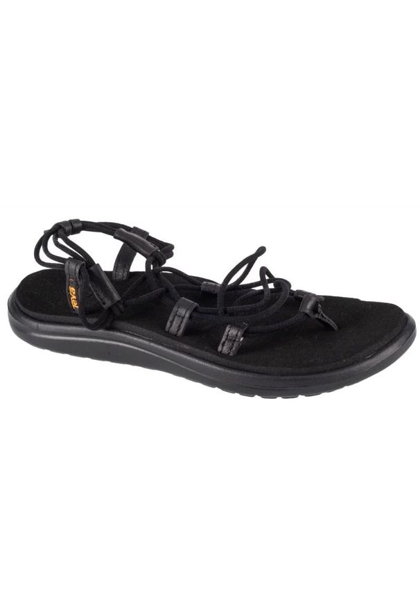 Sandał Teva W Voya Infinity Sandals W 1019622-BLK czarne. Okazja: na spacer. Zapięcie: sznurówki. Kolor: czarny. Materiał: skóra. Sezon: lato