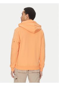 Alpha Industries Bluza Puff Print 146338 Pomarańczowy Regular Fit. Kolor: pomarańczowy. Materiał: bawełna. Wzór: nadruk #5