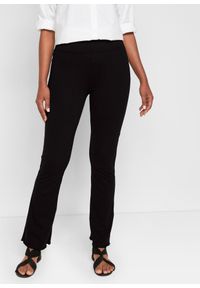 bonprix - Legginsy z poszerzanymi nogawkami (2 pary). Kolor: czarny. Materiał: bawełna #1