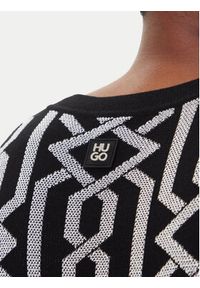 Hugo - HUGO Sweter Souvawn 50547001 Czarny Regular Fit. Kolor: czarny. Materiał: syntetyk, wiskoza #5