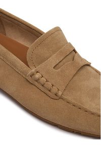 TOMMY HILFIGER - Tommy Hilfiger Mokasyny Flag Soft Suede Driver Loafer FW0FW08558 Brązowy. Kolor: brązowy. Materiał: zamsz, skóra #2