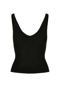 Damski tank top Urban Classics Rib. Kolor: czarny. Wzór: prążki. Styl: sportowy, elegancki #1
