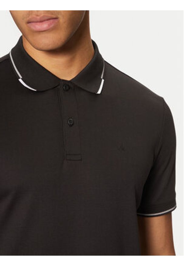 Calvin Klein Polo K10K114130 Czarny Regular Fit. Typ kołnierza: polo. Kolor: czarny. Materiał: bawełna