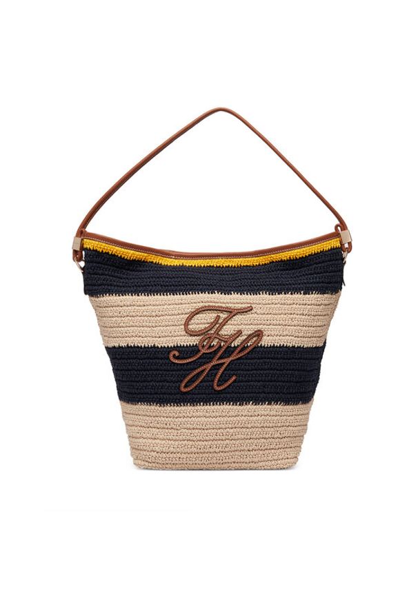 TOMMY HILFIGER - Tommy Hilfiger Torebka Th Nautical Bucket Crochet Str AW0AW18814 Kolorowy. Wzór: kolorowy