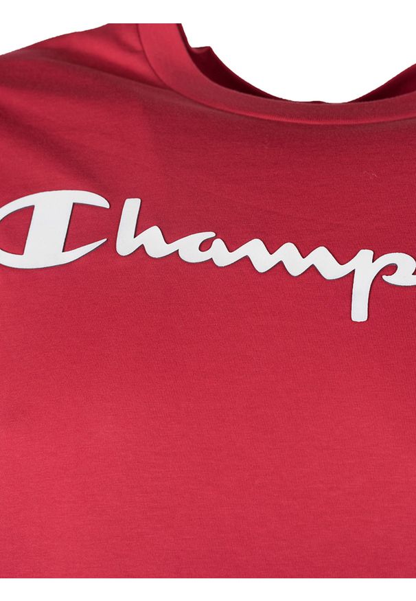 Champion T-Shirt | 212687 | Mężczyzna | Czerwony. Okazja: na co dzień. Kolor: czerwony. Materiał: bawełna. Wzór: nadruk. Styl: casual