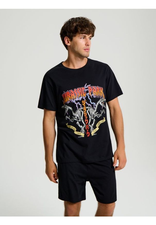 Sinsay - Piżama dwuczęściowa Jurassic Park - czarny. Kolor: czarny
