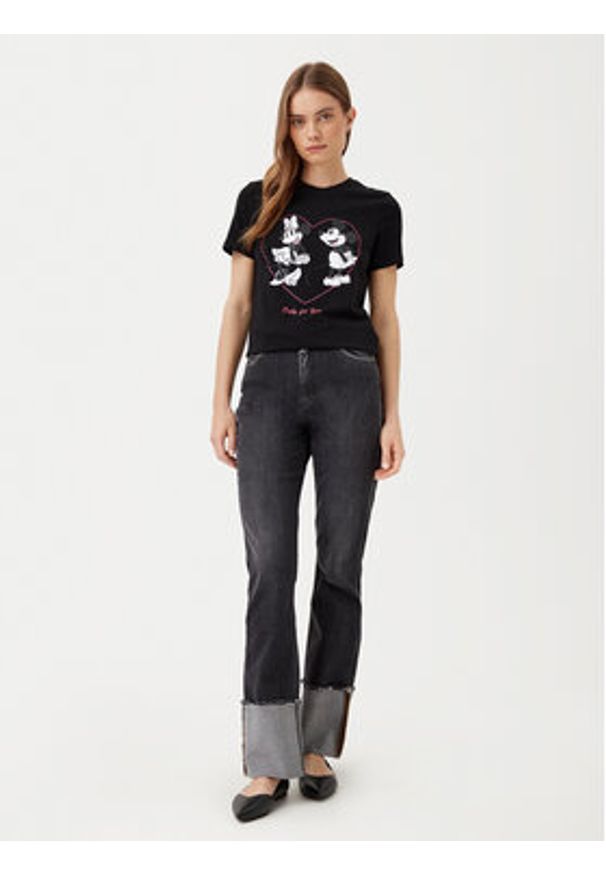 only - ONLY T-Shirt Mickey 15317991 Czarny Regular Fit. Kolor: czarny. Materiał: bawełna