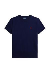 Polo Ralph Lauren T-Shirt 211971872004 Granatowy Slim Fit. Typ kołnierza: polo. Kolor: niebieski. Materiał: bawełna #3