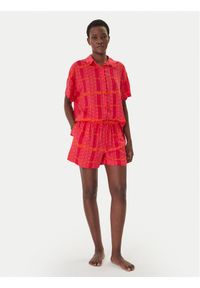 DKNY Piżama YI90113 Różowy Regular Fit. Kolor: różowy. Materiał: wiskoza #1