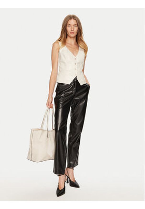 Guess Kamizelka W4BH88 WF8P0 Beżowy Regular Fit. Kolor: beżowy. Materiał: skóra