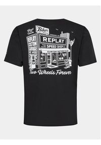 Replay T-Shirt M6673.000.2660 Czarny Regular Fit. Kolor: czarny. Materiał: bawełna #3