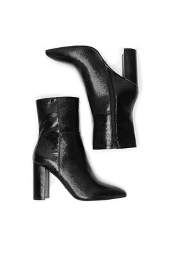 MEXX Botki MI001714343W Czarny. Kolor: czarny. Materiał: skóra