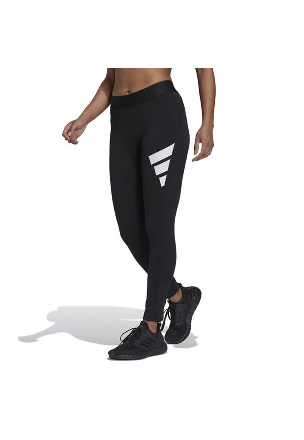 Adidas - Legginsy adidas Sportswear Future Icons GU9696 - czarne. Kolor: czarny. Materiał: materiał, bawełna, poliester, elastan. Wzór: aplikacja. Sport: fitness