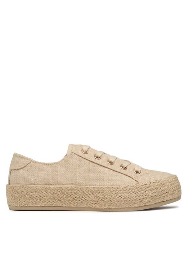 DeeZee Espadryle WSK1576-01 Beżowy. Kolor: beżowy. Materiał: materiał
