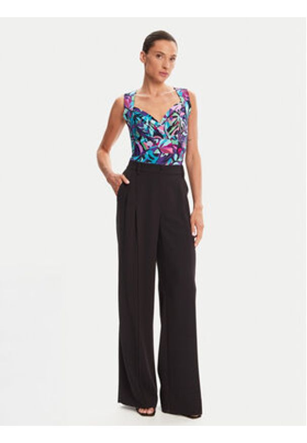 Morgan Bluzka 251-DCOLO Kolorowy Slim Fit. Materiał: syntetyk. Wzór: kolorowy