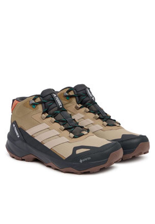 Adidas - adidas Trekkingi Terrex Skychaser AX5 Mid GORE-TEX JH7804 Brązowy. Kolor: brązowy. Materiał: materiał. Technologia: Gore-Tex. Model: Adidas Terrex. Sport: turystyka piesza