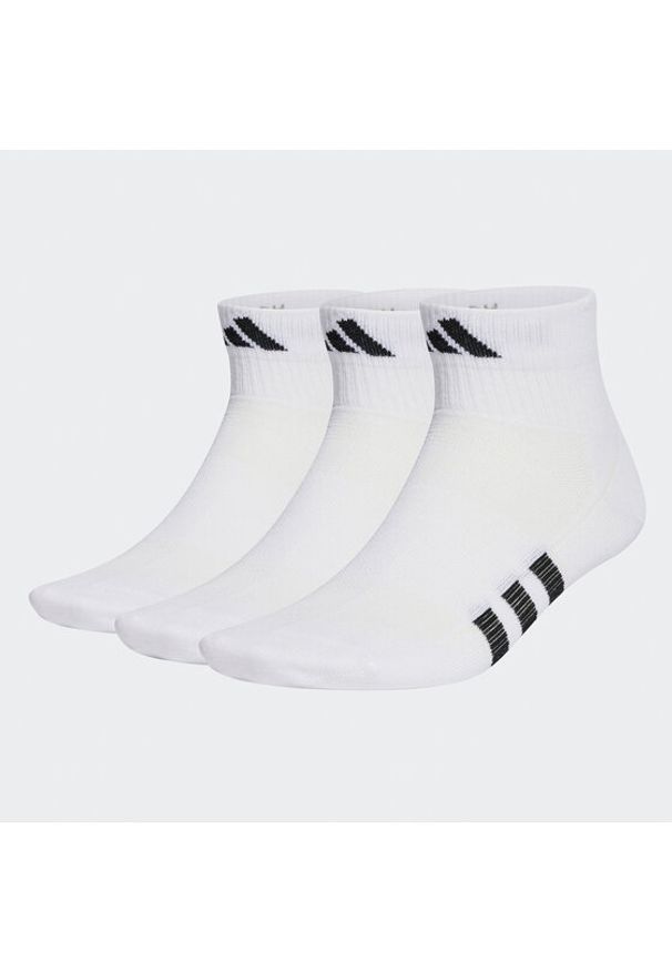 Adidas - adidas Skarpety wysokie unisex Performance Light Mid-Cut Socks 3 Pairs HT3445 Biały. Kolor: biały. Materiał: bawełna, syntetyk