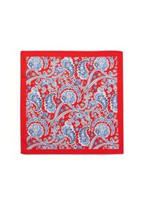 Adam Collection - Czerwona poszetka w paisley E301. Kolor: czerwony. Wzór: paisley #1