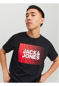 Jack & Jones - Jack&Jones T-Shirt Corp 12233999 Czarny Standard Fit. Kolor: czarny. Materiał: bawełna #5