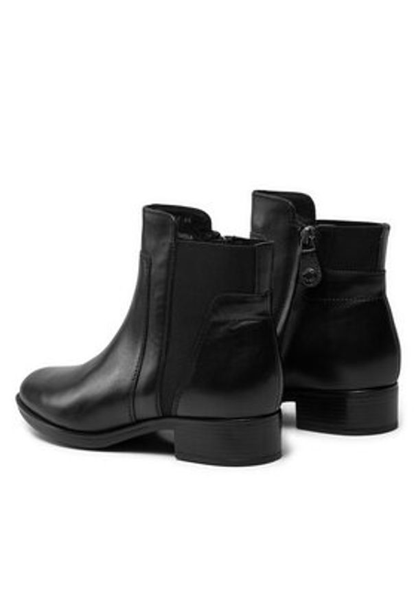Geox Botki D Felicity F D84G1F 00043 C9999 Czarny. Kolor: czarny. Materiał: skóra