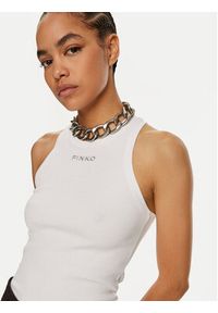 Pinko Top Distinto 100822 A22X Biały Regular Fit. Kolor: biały. Materiał: bawełna