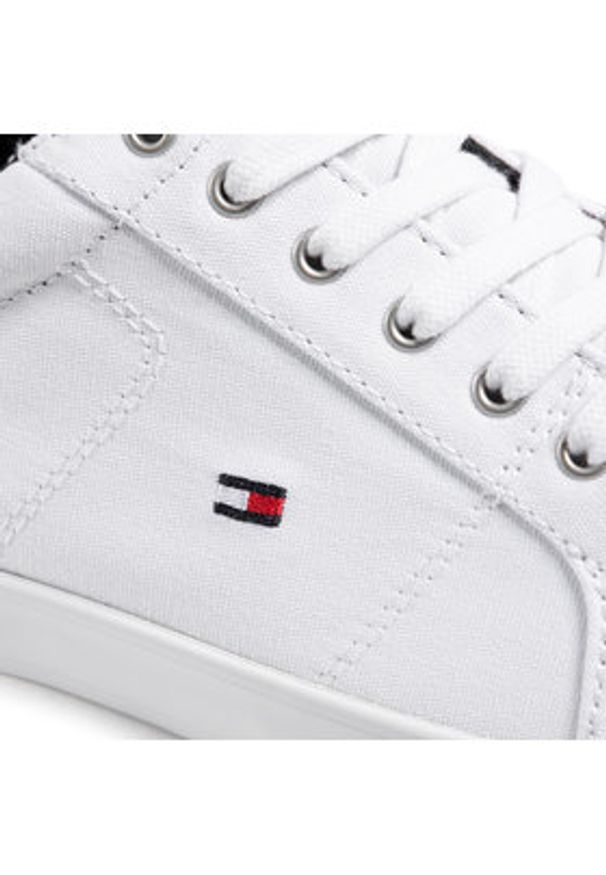 TOMMY HILFIGER - Tommy Hilfiger Sneakersy Iconic Long Lace Sneaker FM0FM01536 Biały. Kolor: biały. Materiał: materiał