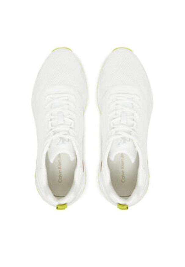 Calvin Klein Jeans Sneakersy Hike Runner Tech Knit YM0YM01284 Biały. Kolor: biały. Materiał: materiał