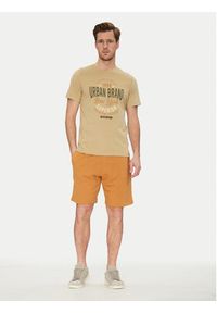 Blend T-Shirt 20717759 Beżowy Regular Fit. Kolor: beżowy. Materiał: bawełna #5