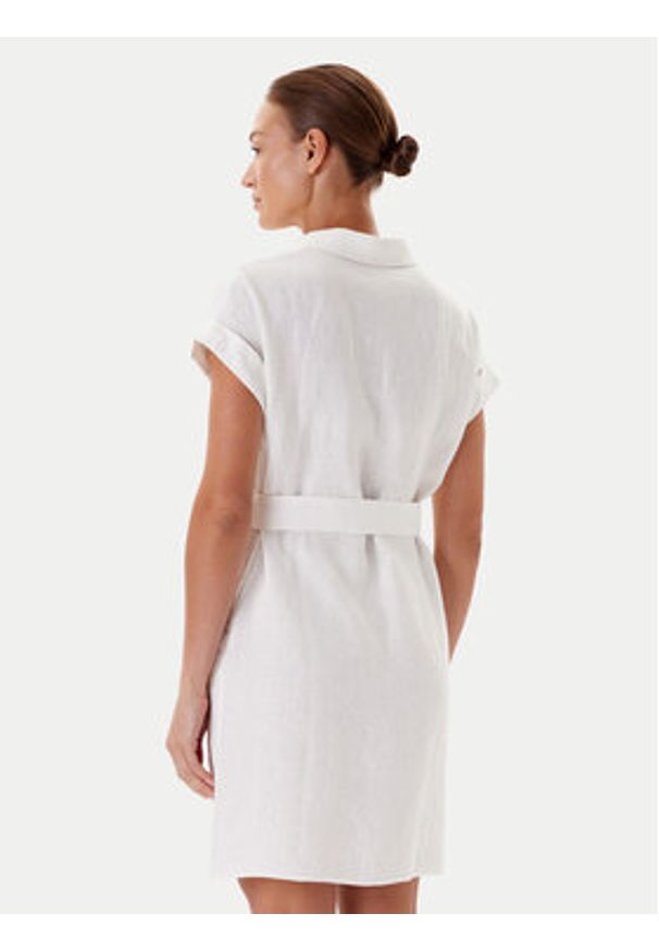 Tatuum Sukienka koszulowa Salima T2509.207 Biały Regular Fit. Kolor: biały. Materiał: len. Typ sukienki: koszulowe