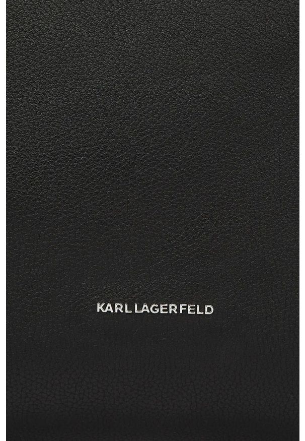 Karl Lagerfeld - KARL LAGERFELD Czarna shopperka damska Rocky Marais. Kolor: czarny. Wzór: aplikacja. Styl: elegancki, casual