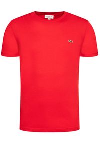 Lacoste T-Shirt TH2038 Czerwony Regular Fit. Kolor: czerwony. Materiał: bawełna #4