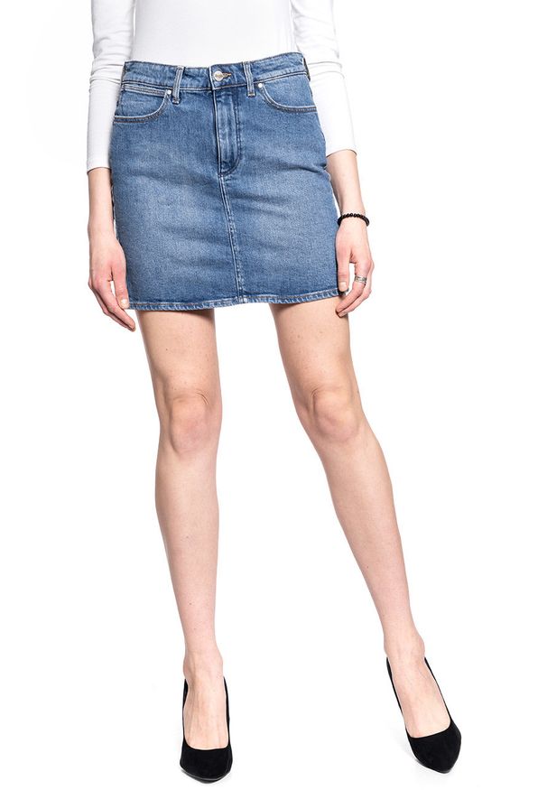 Wrangler - SPÓDNICA DAMSKA JEANSOWA WRANGLER SKIRT W245JX31A. Materiał: jeans