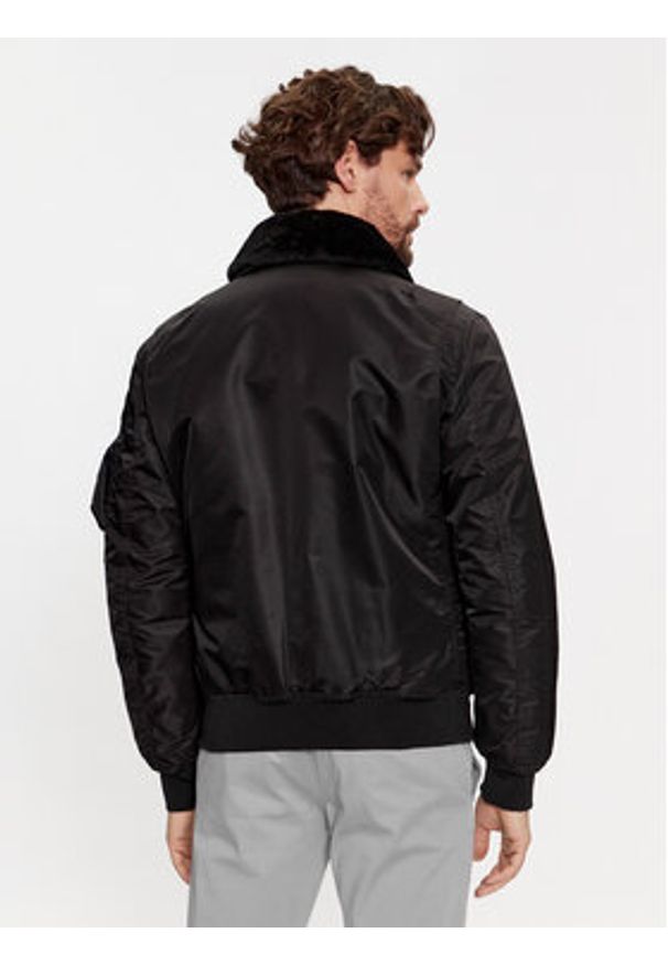 Blauer Kurtka bomber 23WBLUC02132 Czarny Regular Fit. Kolor: czarny. Materiał: syntetyk