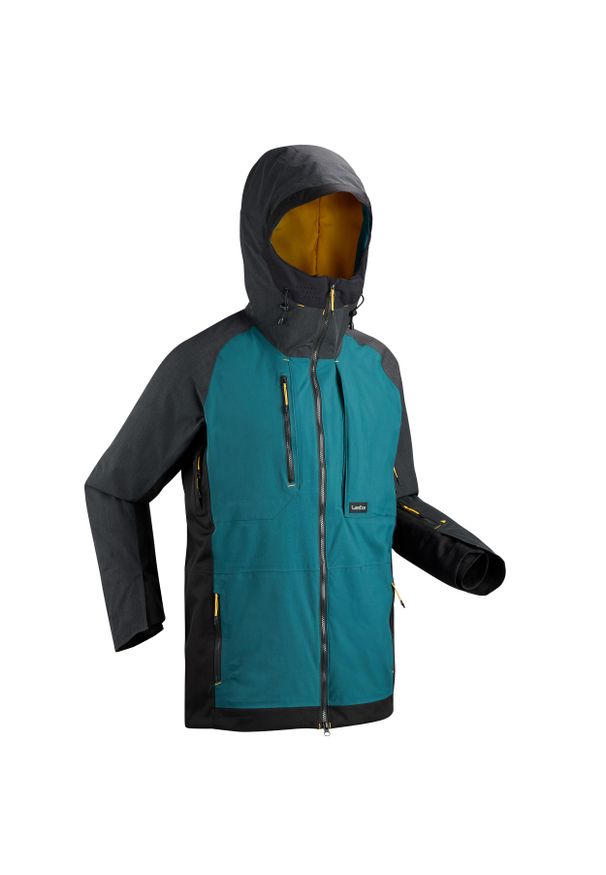 DREAMSCAPE - Kurtka snowboardowa i narciarska męska Dreamscape SNB JKT 900. Kolor: czarny, niebieski, wielokolorowy, turkusowy. Materiał: materiał, puch. Sport: narciarstwo, snowboard