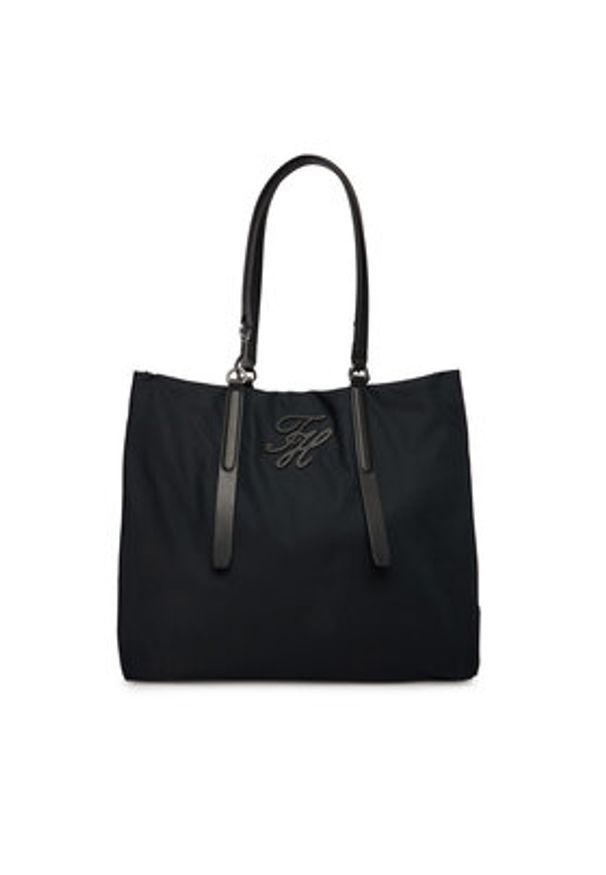 TOMMY HILFIGER - Tommy Hilfiger Torebka Th Elevated Nylon Tote AW0AW18406 Czarny. Kolor: czarny