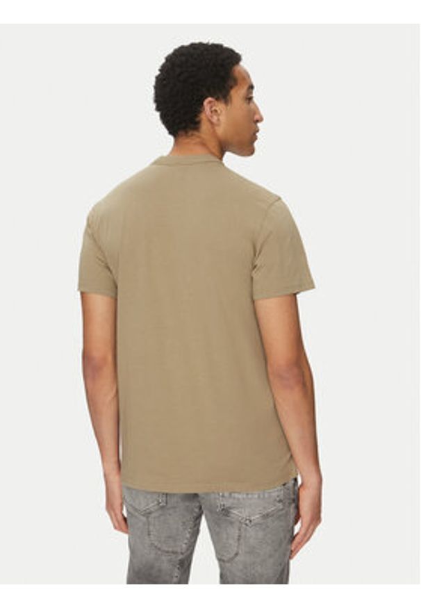 G-Star RAW - G-Star Raw T-Shirt Nifous D24449-336 Khaki Regular Fit. Kolor: brązowy. Materiał: bawełna