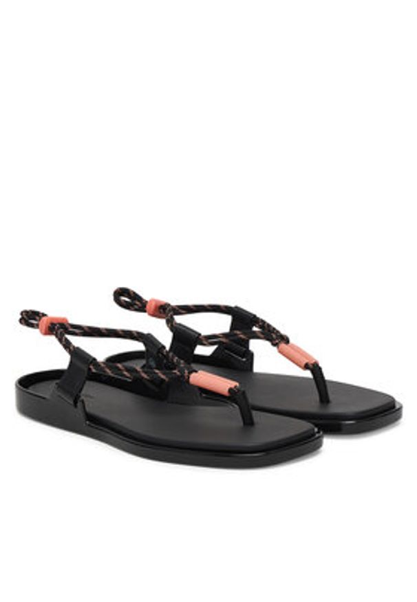 Calvin Klein Sandały Beach Sandal Rope Pu 2 HW0HW02967 Czarny. Kolor: czarny. Materiał: materiał