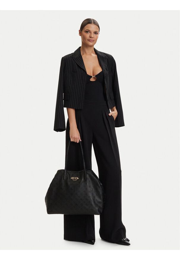 Guess Torebka Victtoria HWPD95 14290 Czarny. Kolor: czarny. Materiał: skórzane