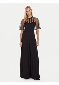 TwinSet - TWINSET Kombinezon 252TT2340 Czarny Wide Leg. Kolor: czarny. Materiał: syntetyk, wiskoza #1