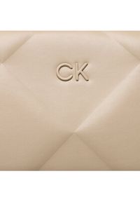 Calvin Klein Torebka Re-Lock Quilt tote Lg K60K610761 Beżowy. Kolor: beżowy. Materiał: skórzane #5