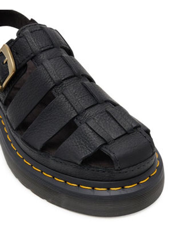 Dr. Martens Sandały Wrenlie DM31524001 Czarny. Kolor: czarny. Materiał: skóra